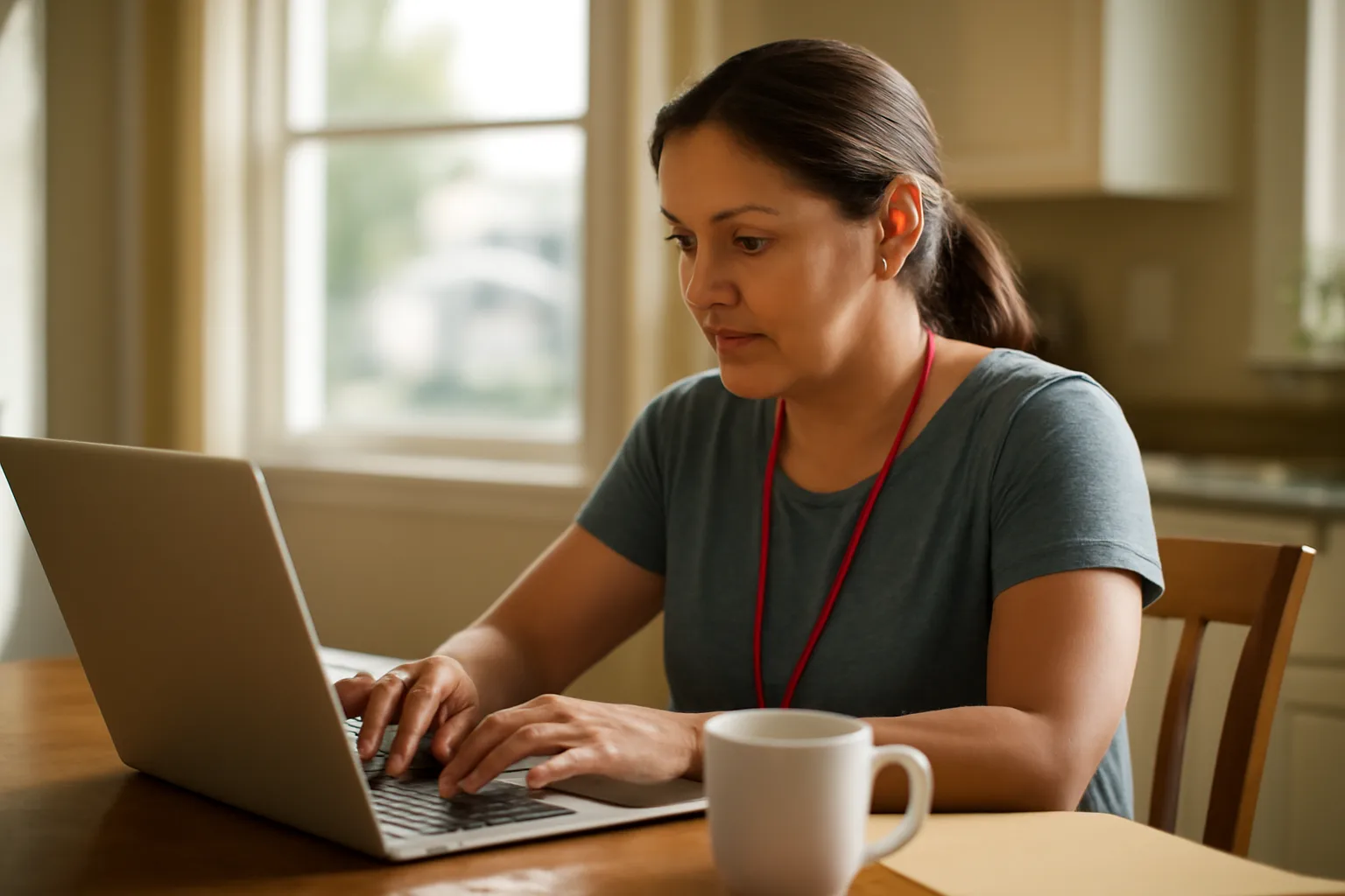 Treasurer filing the IRS 990-N e-Postcard online at home