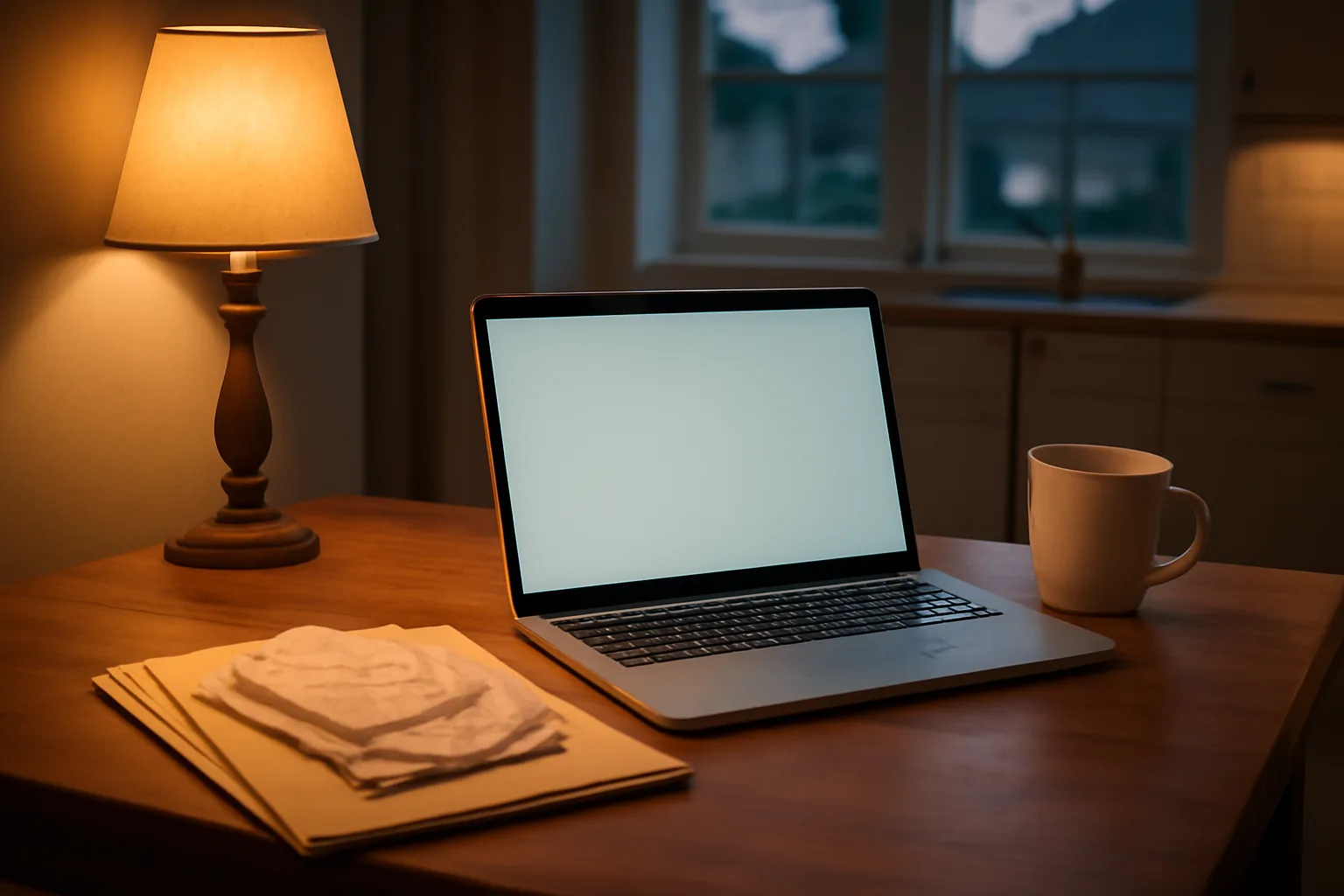 Volunteer treasurer filing the 990-N e-Postcard on a laptop at a kitchen table