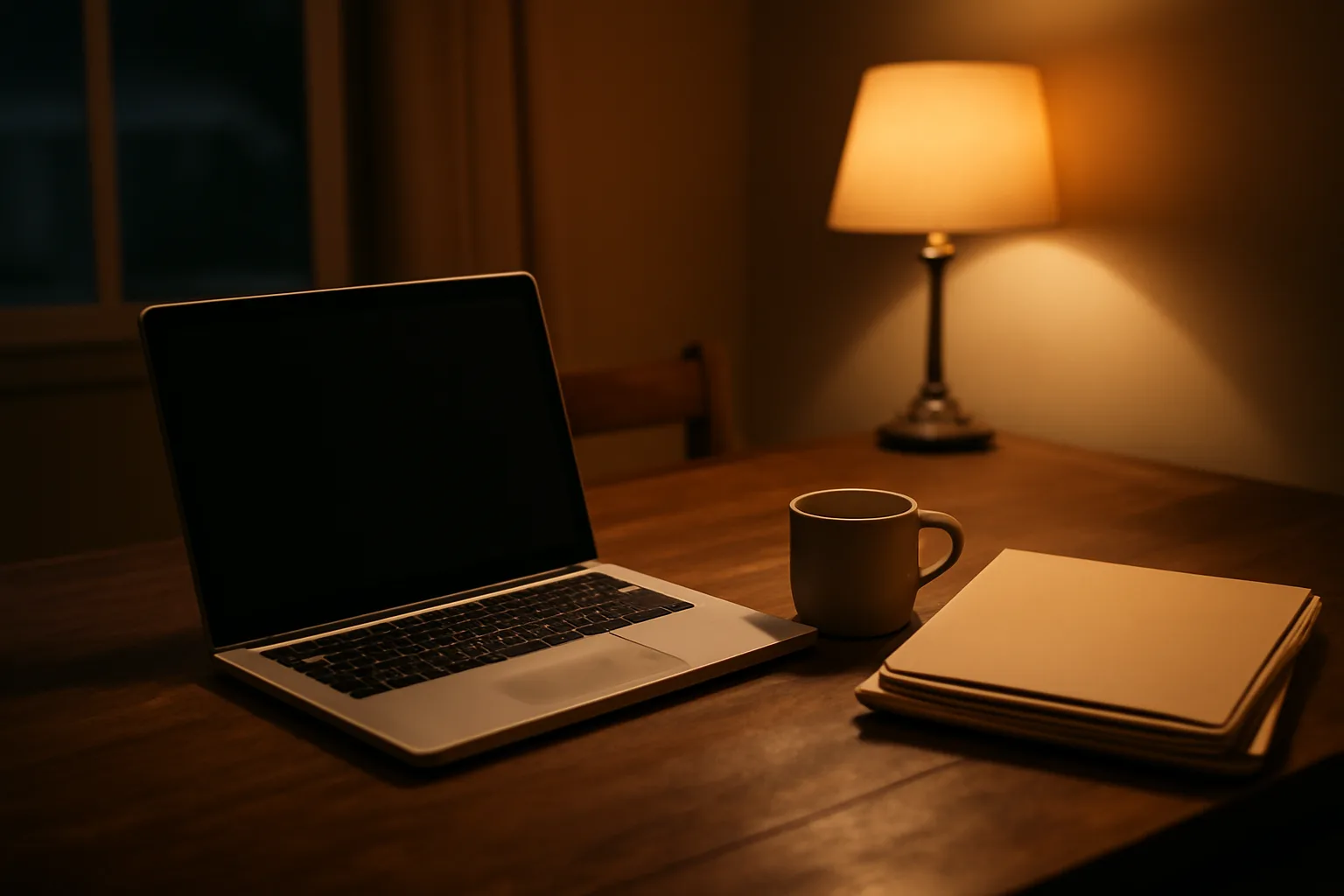 Volunteer treasurer working at a laptop late at night at home